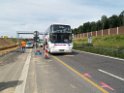VU Auffahrunfall Reisebus auf LKW A 1 Rich Saarbruecken P41